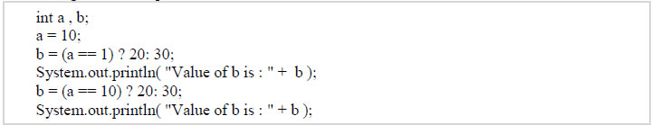    Conditional Operator